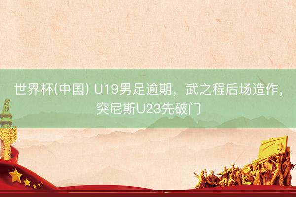 世界杯(中国) U19男足逾期，武之程后场造作，突尼斯U23先破门