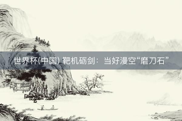 世界杯(中国) 靶机砺剑：当好漫空“磨刀石”